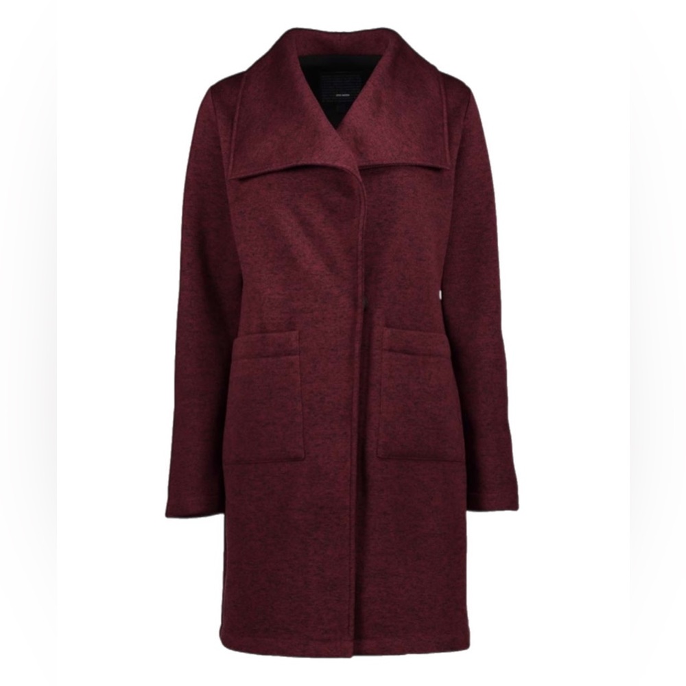 New STEVE MADDEN Open burgundy coat - Picture 2 of 4